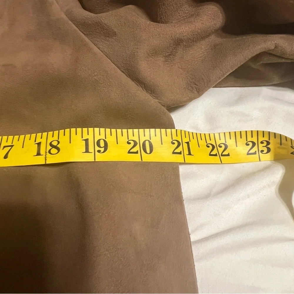 Vtg Bill Haire Friedrick's Sport Lamb Suede Button Front Shirt Blouse - Picture 7 of 12